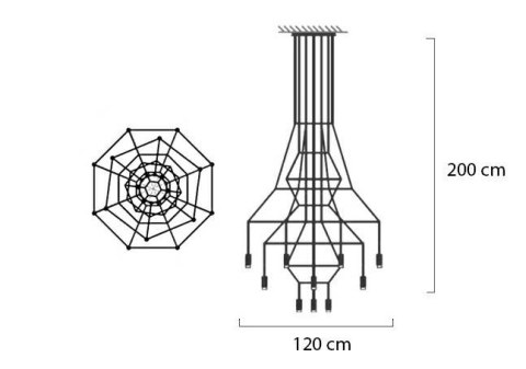 Lampa wisząca FLUSSO 20 czarna Lampa wisząca FLUSSO 20 czarna
