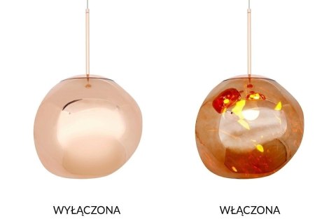 Lampa wisząca FUSION 30 miedziana - akryl