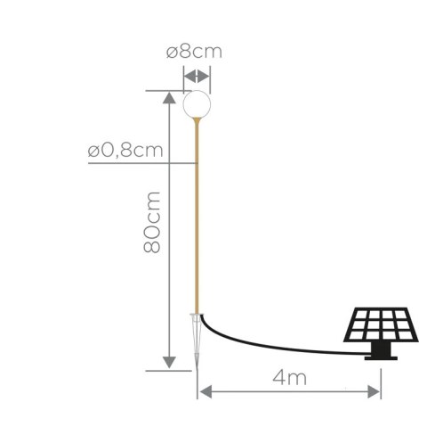 NEW GARDEN lampa ogrodowa BRUNA 80 SOLAR & BATTERY miedziana NEW GARDEN lampa ogrodowa BRUNA 80 SOLAR & BATTERY miedziana