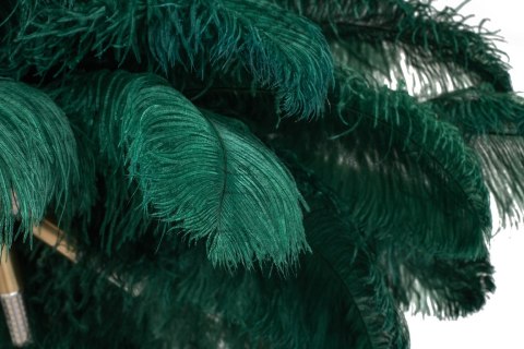Lampa podłogowa TIFFANY 175 zielona mosiądz / naturalne pióra Lampa podłogowa TIFFANY 175 zielona mosiądz / naturalne pióra