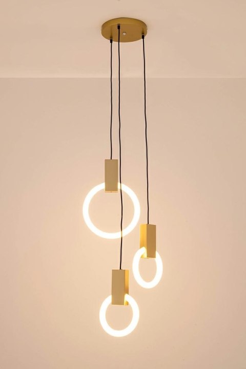 Lampa wisząca HOPP DISC 3 złota Lampa wisząca HOPP DISC 3 złota
