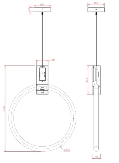 Lampa wisząca HOPP DISC 3 złota Lampa wisząca HOPP DISC 3 złota