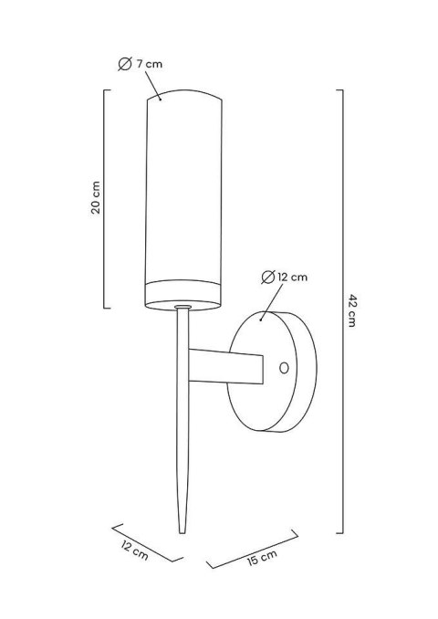 MOOSEE lampa ścienna TORCH złota MOOSEE lampa ścienna TORCH złota