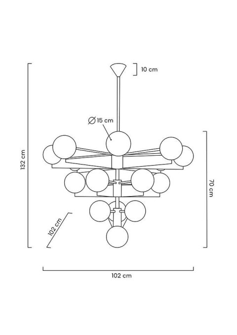 MOOSEE lampa wisząca SOLEI złota MOOSEE lampa wisząca SOLEI złota