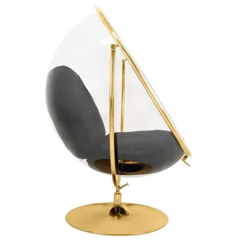 Fotel BUBBLE STAND 2 GOLD VELVET poduszka czarna Fotel BUBBLE STAND 2 GOLD VELVET poduszka czarna