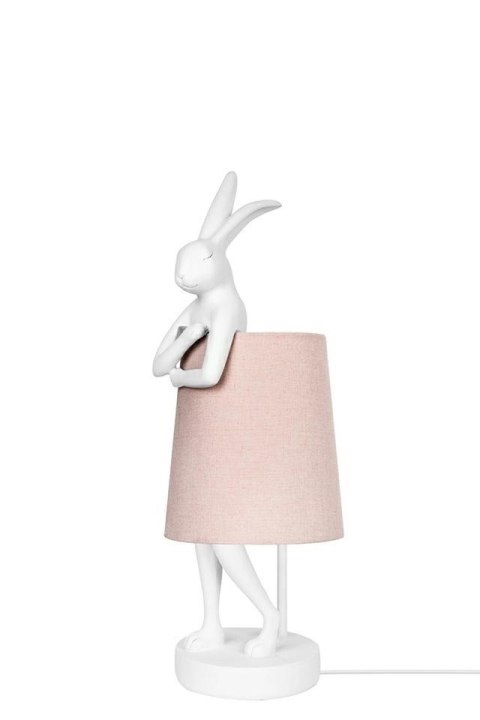 KARE lampa stołowa RABBIT 50 cm biała / różowa