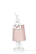 KARE lampa stołowa RABBIT 50 cm biała / różowa