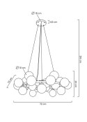 MOOSEE lampa wisząca COSMO 72 złota