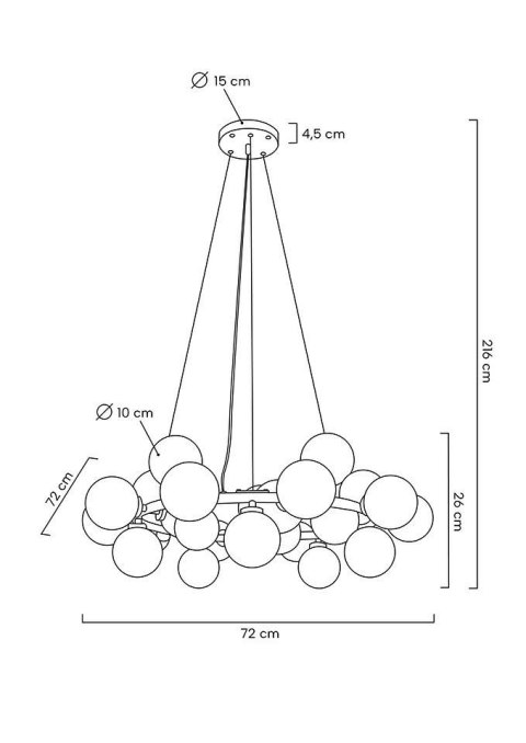 MOOSEE lampa wisząca COSMO 72 złota MOOSEE lampa wisząca COSMO 72 złota