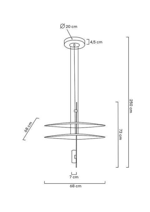 MOOSEE lampa wisząca PARROT 68 złota MOOSEE lampa wisząca PARROT 68 złota