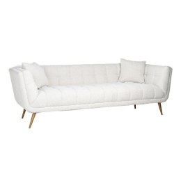 RICHMOND sofa HUXLEY BOUCLE - biała, szczotkowane złoto