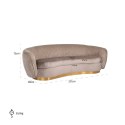 RICHMOND sofa WAYLON NOUGAT - welur, podstawa złota