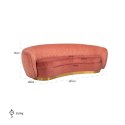 RICHMOND sofa WAYLON PINK - welur, podstawa złota